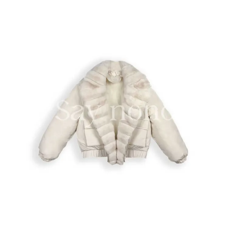 懒猫nono│Saynono时尚轻奢獭兔毛领设计感短款鹅绒服外套GG8002AY