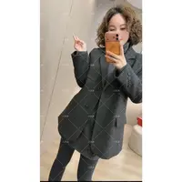 （小凤C定制）经典时尚显瘦人字纹羽绒西服外套