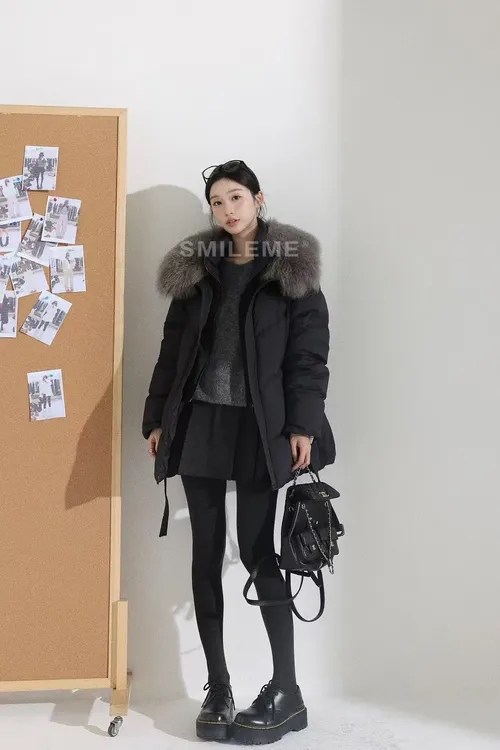 3-SMILEME【认真的雪】冬季90白鸭绒时尚舒适加厚羽绒服MA06925412