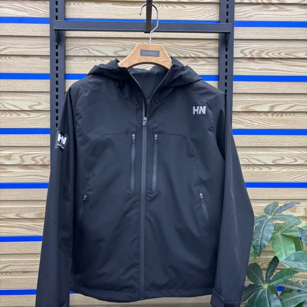 2025春季新款男士户外沖锋衣H平替款连帽夹克时尚百搭情侣外套