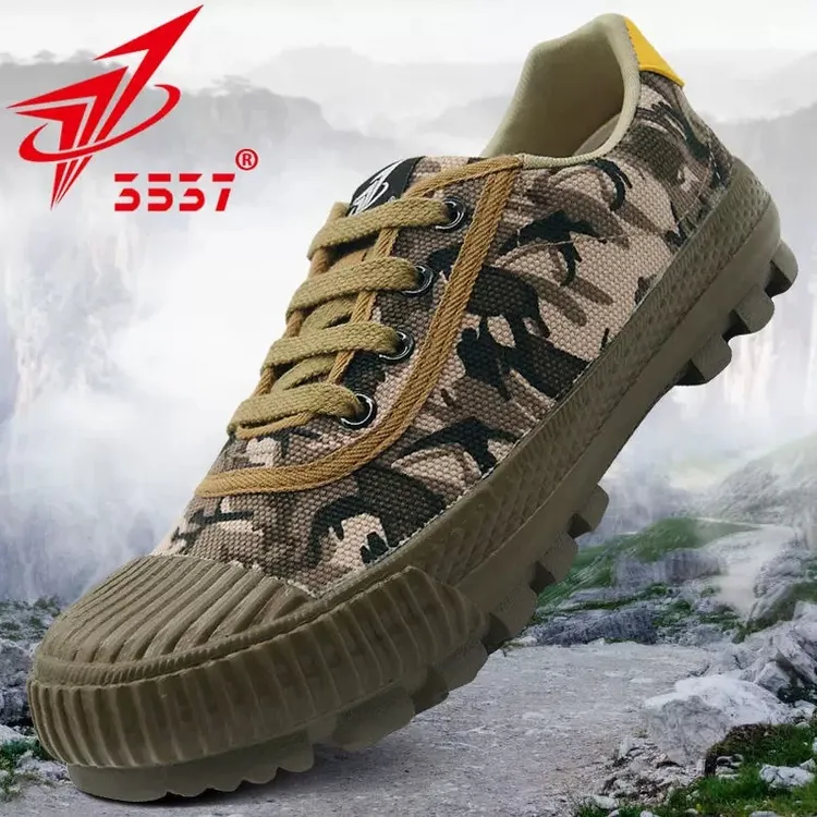 际华3537新式解放鞋男低帮训练鞋防滑户外登山鞋工地耐磨劳保胶鞋