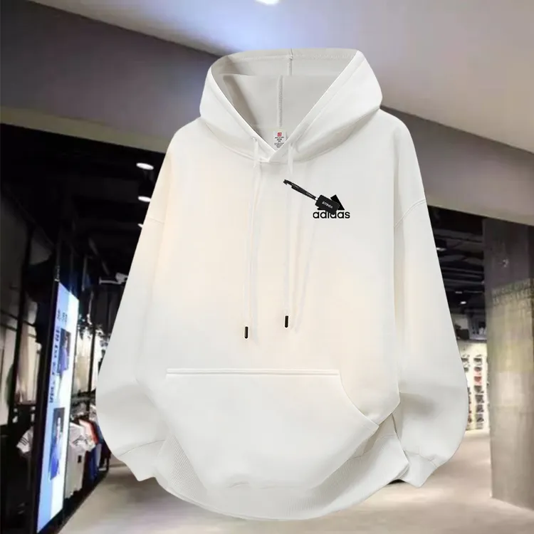 奥莱专柜秋冬季连帽卫衣男士重磅新款休闲运动加绒加厚情侣帽衫