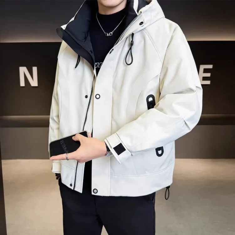 高端90绒羽绒服男冬季2025新款潮牌帅气加厚保暖户外机能冲锋外套