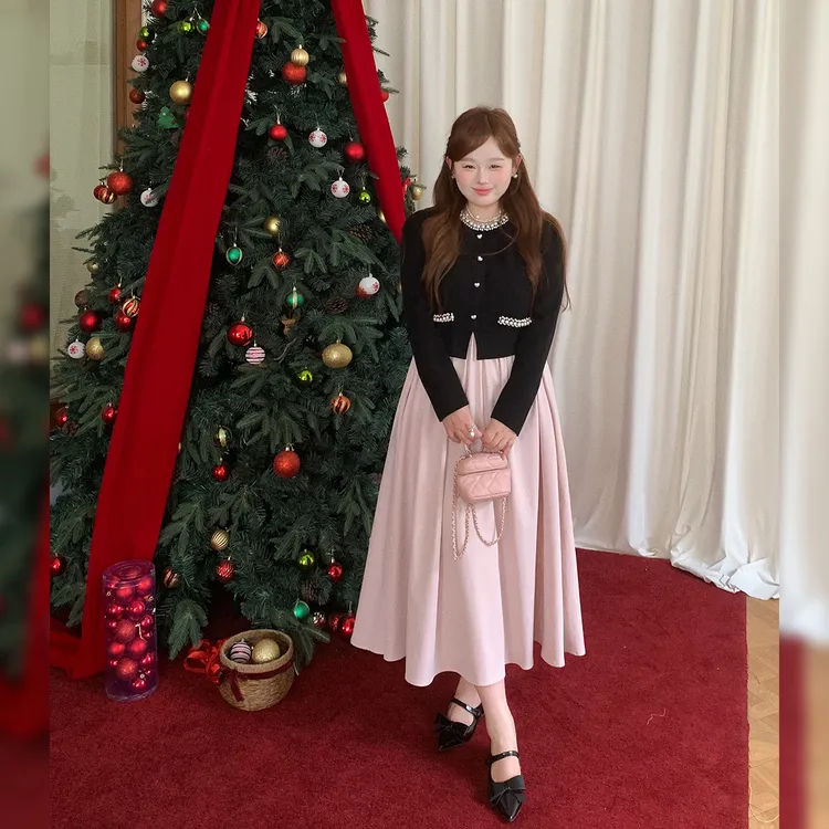 徐达布【流光限定】大码气质连衣裙女秋冬微胖独特裙子L40105C61