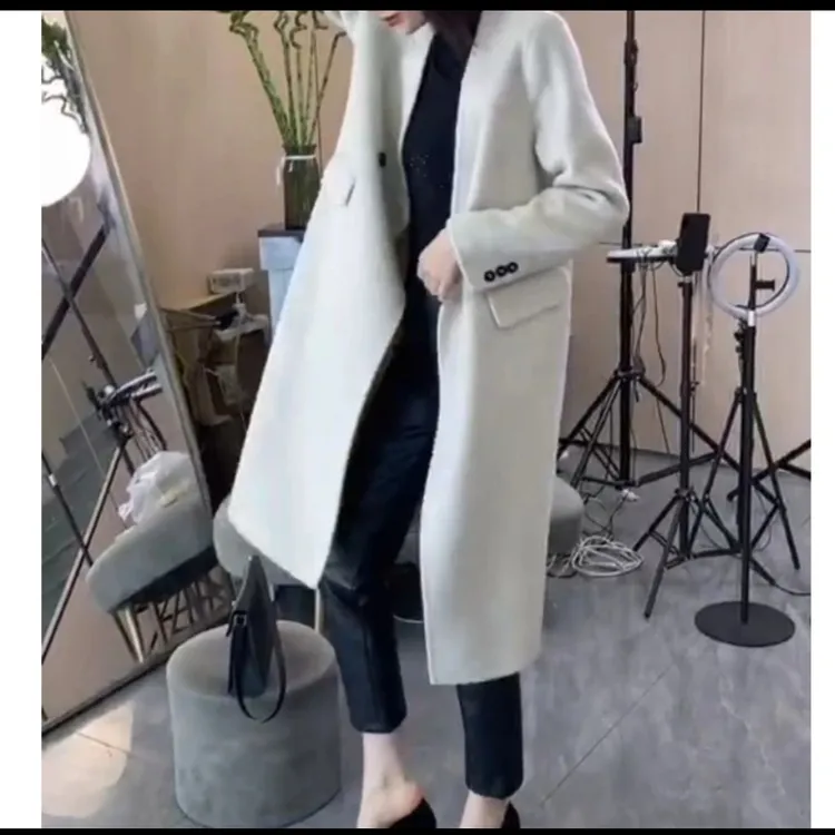 时尚外穿中长款纯色休闲潮流百搭精品女装