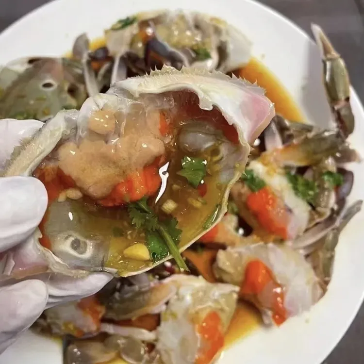 正宗潮汕生腌干盐三目蟹 红心有膏有黄一盒净重一斤陆丰甲子特产