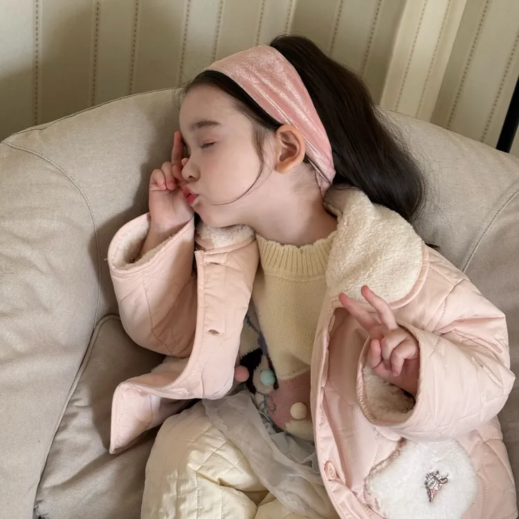 女童棉服2025秋季新款夹棉深秋洋气儿童秋冬棉袄冬季保暖上衣外套