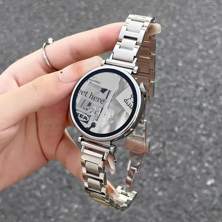 适用华为手表gt5表带金属钢带gt4新款腕表watch3pro女款gt2高级感