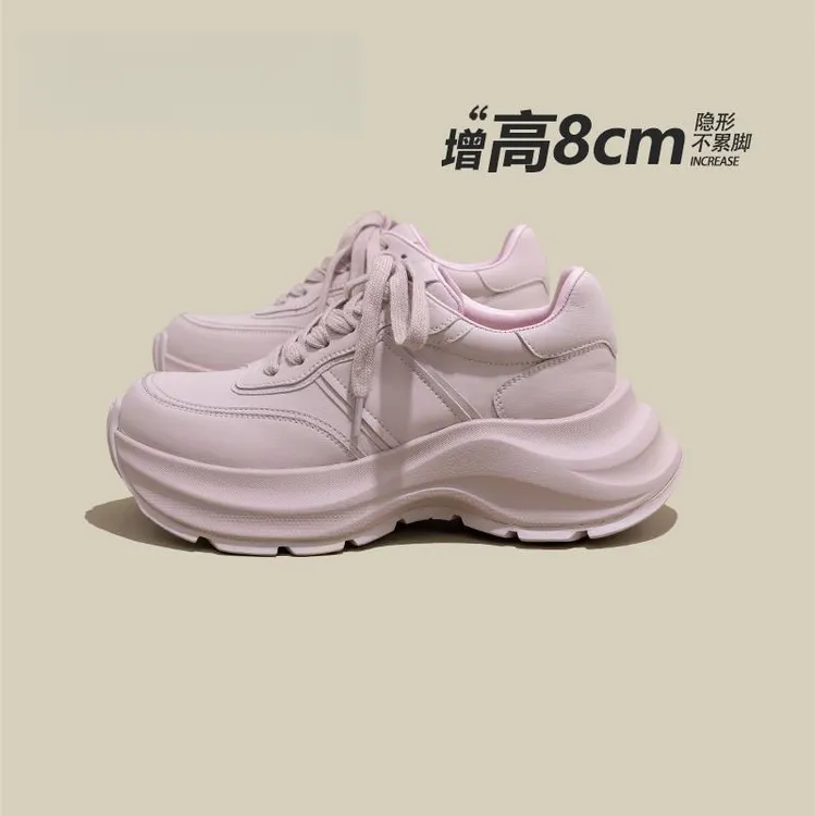 『明星同款』西瑞女鞋厚底小白鞋新款小个子增高老爹鞋百搭休闲鞋