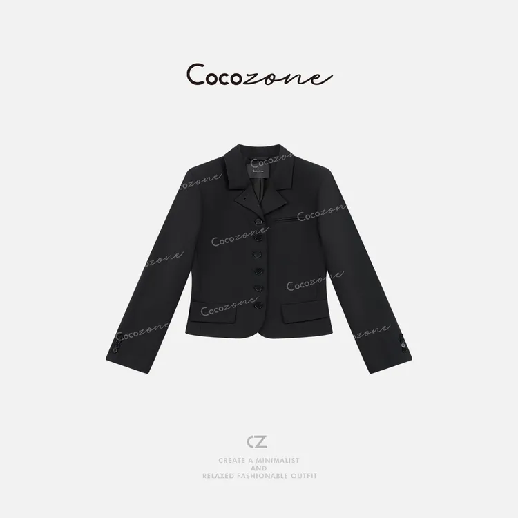 COCO ZONE 刘一一“生人勿近”春高级排扣气质西装外套ACD1A0257