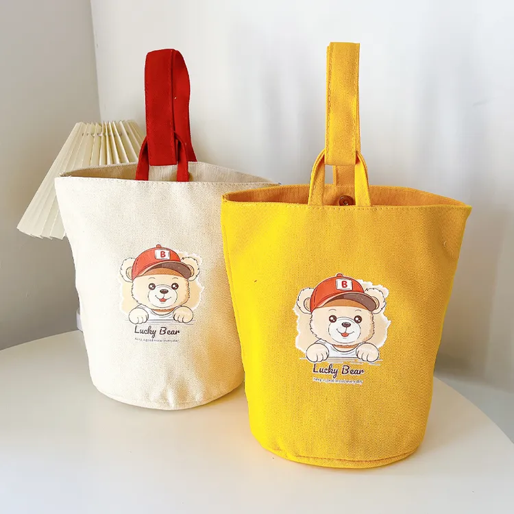 新款女包时尚妈咪包便当包卡通通便携休闲手提包帆布袋定制印logo