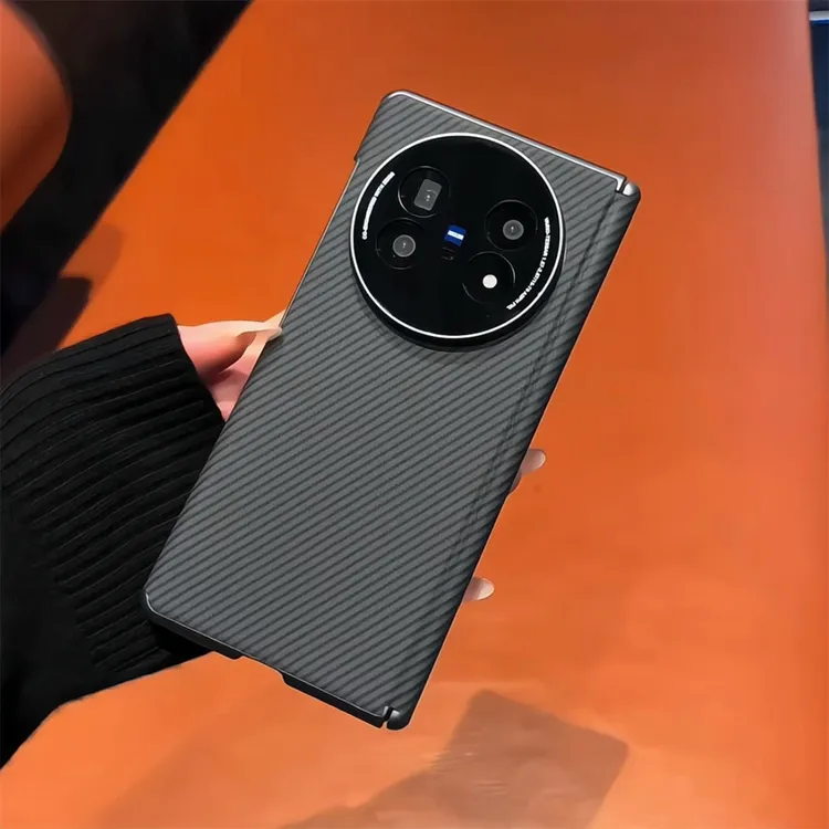 适用VIVOXFold5手机壳新款双中轴凯夫拉纹理XFold5商务保护壳简约