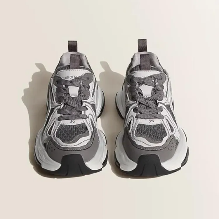 明星同款厚底老爹鞋  复古时尚，设计感十足！复古厚底拼色百搭老