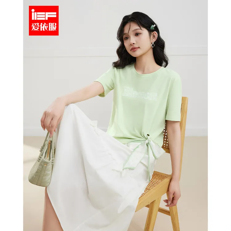 IEF/爱依服短袖2025夏季新款韩版独特漂亮小衫通勤百搭休闲风T恤