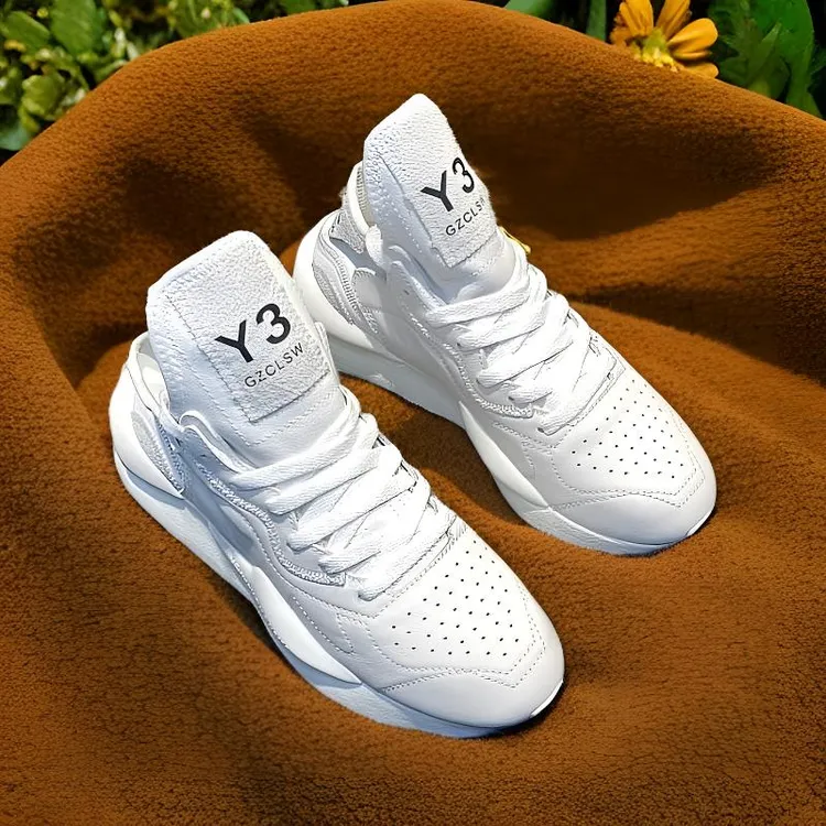 Y3GZCLSW春夏季真皮厚底时尚超火潮牌小白鞋透气百搭休闲老爹鞋男