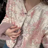 【东方之美】水貂毛亮片钉珠刺绣盘扣保暖外套251206