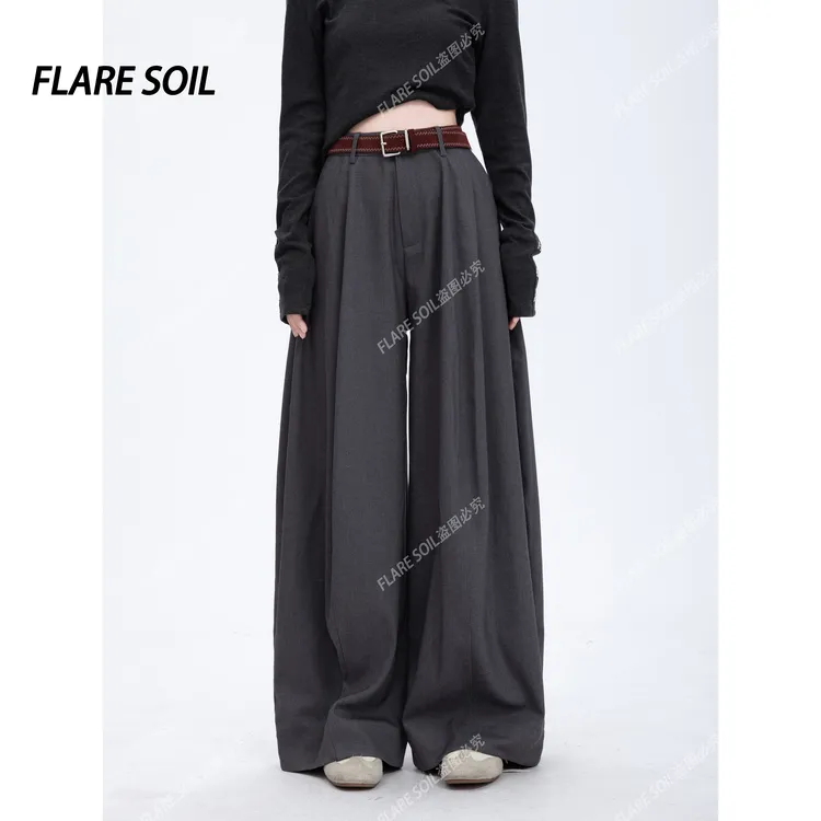 【FLARE SOIL】直筒西裤阔腿裤秋季西装裤休闲裤子 T4695B