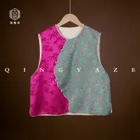 福宝！撞色拼接中式国风马甲！ GZ3821