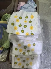 《厚广家》3楼33×75白色小花款全棉毛巾 发5张 微瑕疵