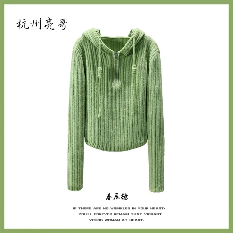 【亮哥欧货女装】冬季加厚羊毛《绒垛》春辰绿高领羊毛毛衣26562-P3