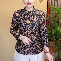 秋冬妈妈装显瘦长袖洋气打底加厚保暖时尚百搭加绒上衣宽松女士