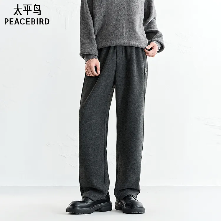 【商场同款】太平鸟男装25冬新款宽松百搭高级直筒休闲裤B1GMF4B36