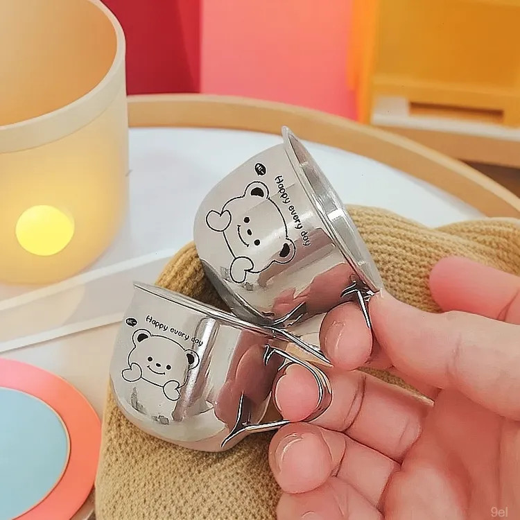 304不锈钢杯子儿童幼儿园专用小水杯宝宝防摔迷你牛奶杯可爱卡通