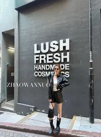 ZHAO WANNUO 丨 D*S秋冬黑色皮衣夹克连帽外套NC0867