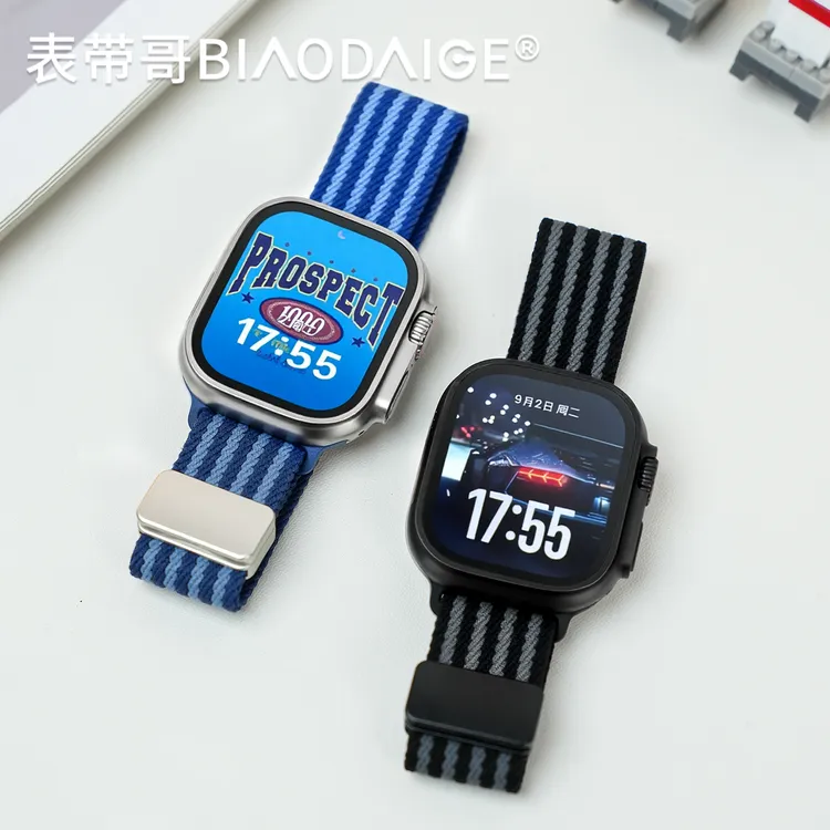 适用Apple watch表带s11冲锋扣iwatch苹果手表s10尼龙9编织8配件7