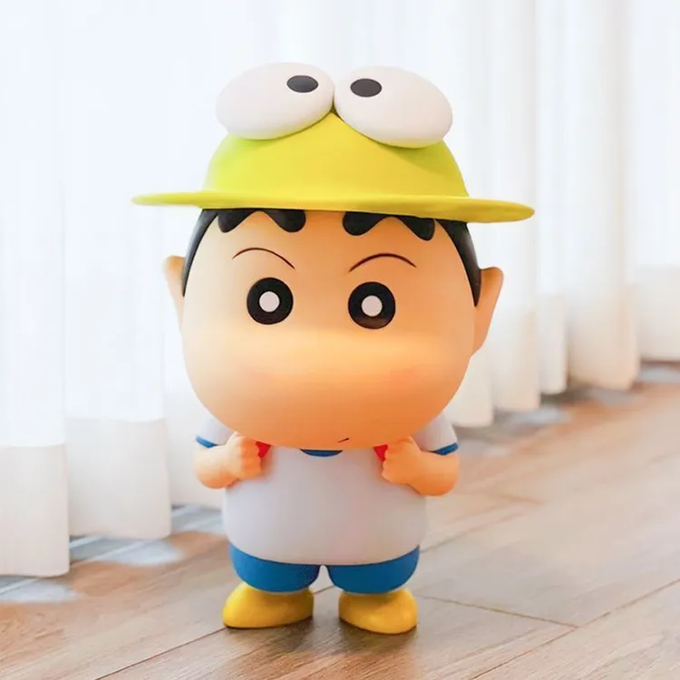 蜡笔小新手办青蛙小新摆件周边公仔玩偶可爱办公桌面摆件生日礼物