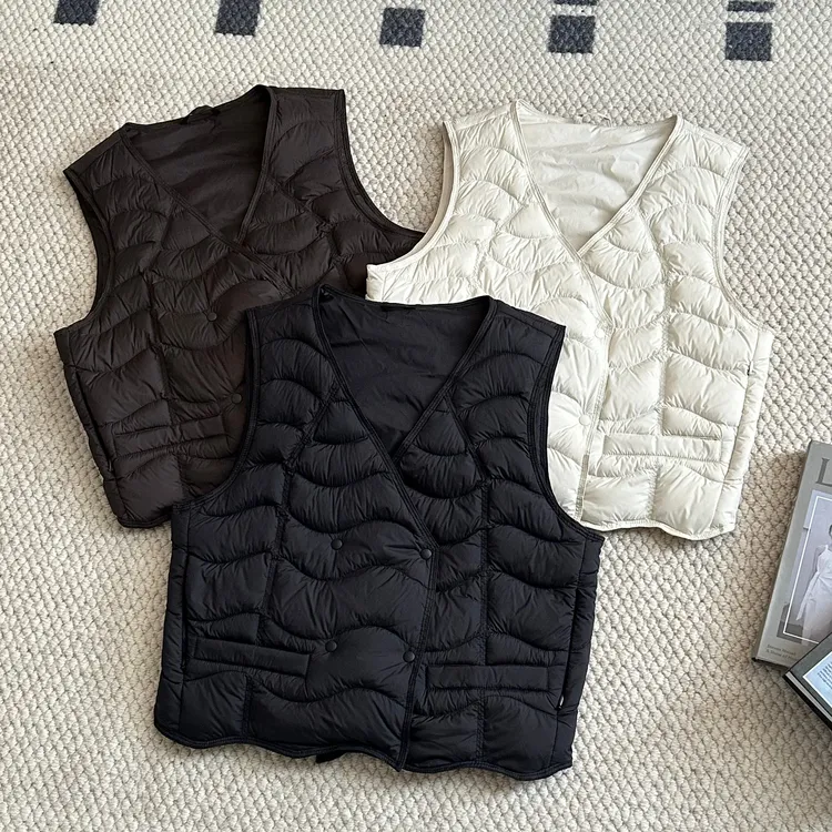 【米可家】【实穿主义】新国标90白鸭绒安心绒羽绒马甲内胆85601