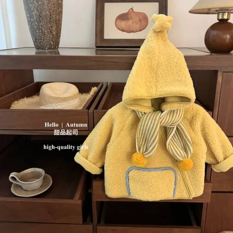【甜品起司】原创星星人！小博主韩系男女宝宝连帽精灵外套棉服