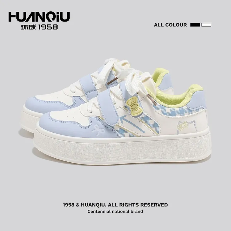 环球小白鞋女2025秋冬新款时尚百搭潮流鞋子休闲厚底增高学生板鞋