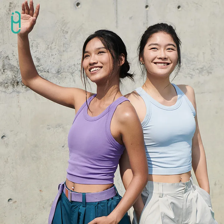 YLI高强度运动背心固定杯垫防下垂收副乳跑步健身二合一工字美背