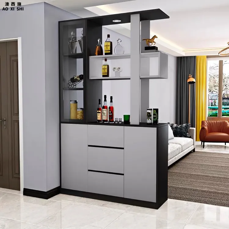 入户玄关柜鞋柜一体客厅酒柜现代简约屏风隔断隔断屏风