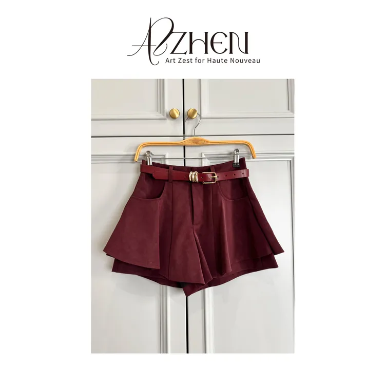 AZZHEN【优雅狂想】显瘦气质洋气高腰百搭裤裙AZ4KSQ30-00
