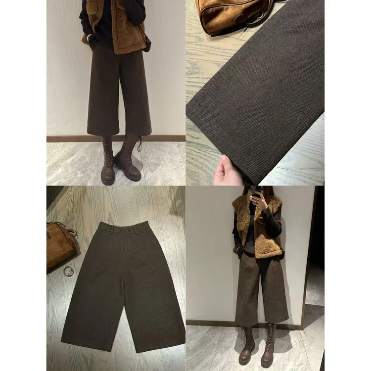 【 现货】2025秋冬季30%羊毛混纺质感七分裤超绝版型极简通勤必备裤