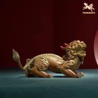 铜师傅 《鸿运貔貅》客厅桌面铜貔貅摆件 家居装饰工艺品