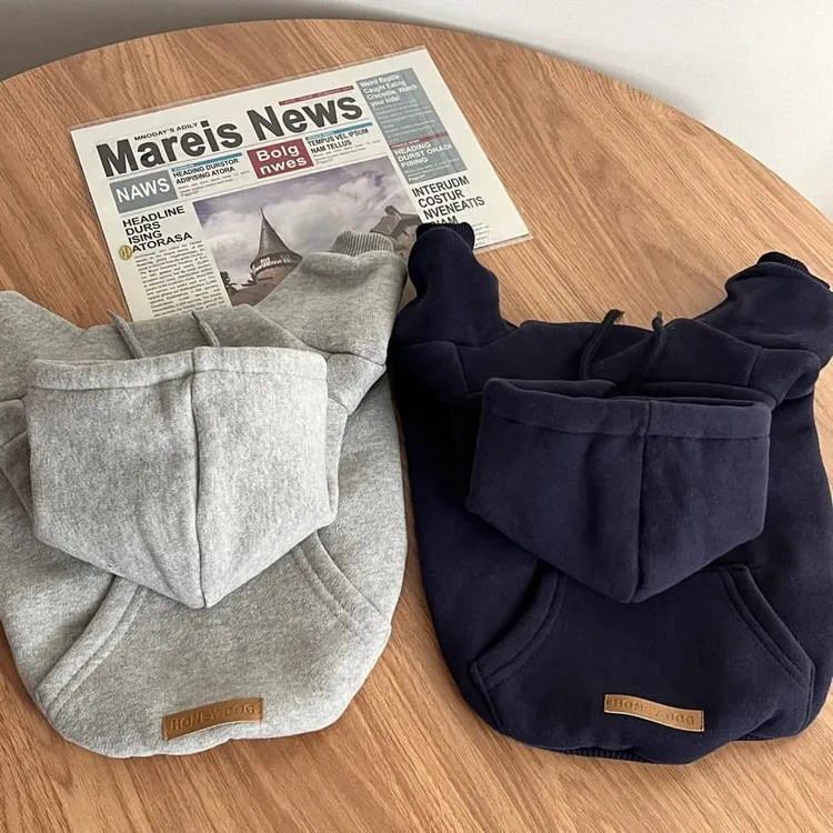 秋冬连帽百搭加绒卫衣泰迪博美比熊雪纳瑞宠物狗狗狗狗衣服冬季