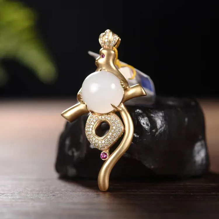 原创设计：18K金福寿延年的寿猴 精致 时尚 