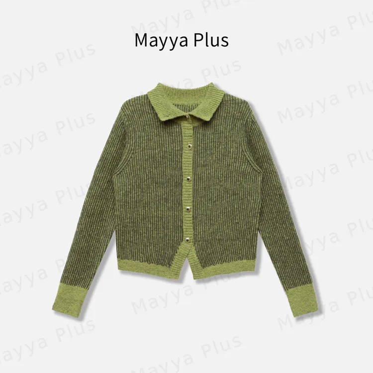 【牛油果】Mayya Plus麦芽定制流光风针织开衫百搭毛衣外套32537255