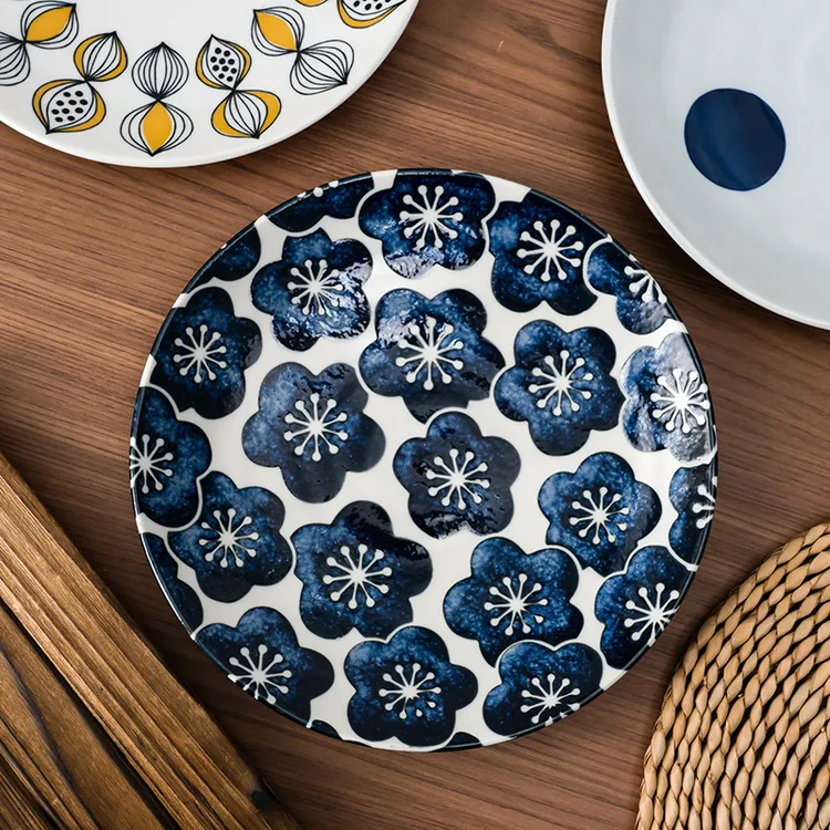 【单个】日本进口陶瓷大盘子家用日式高颜值网红菜盘西餐盘餐具