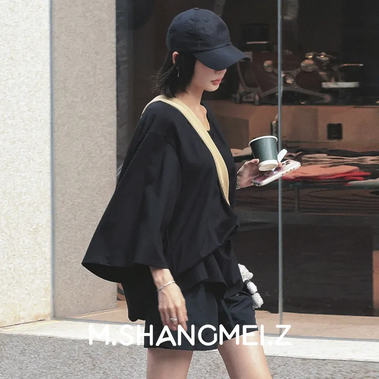 M.SHANGMEI.Z/沐熙美大哥气质时尚宽松版型圆领上衣X052550