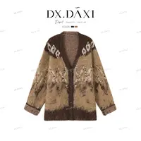 DX.DAXI【后花园伯爵】新款宽松针织毛衣外套开衫上衣慵懒感