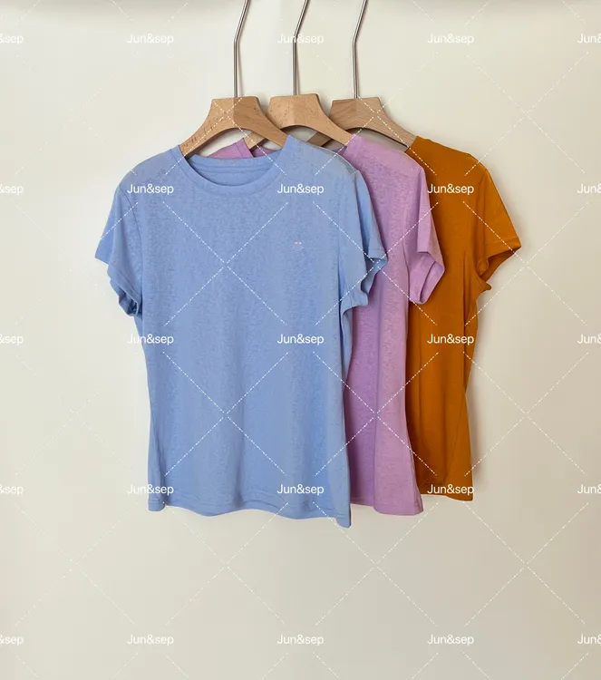 WMeng.马卡龙笑脸*极简显瘦百搭净版棉麻TJS-T-25041906