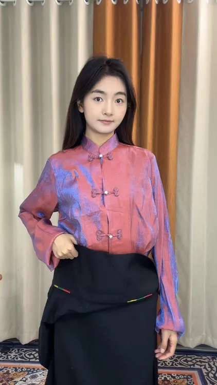 鎏金祥云纹藏式衬衣四色四季可穿 百搭耐看休闲时尚潮流衬衣