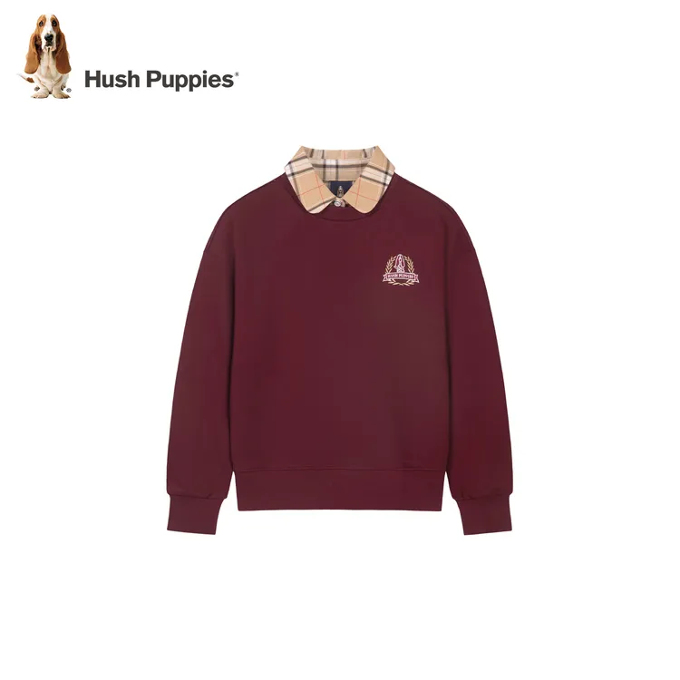 S暇步士童装2025年秋季新款学院风假两件长袖卫衣DR