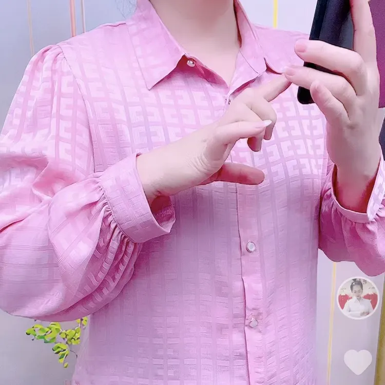 长袖薄款不起球POLO领衬衫成人防晒秋季灯笼袖常规款