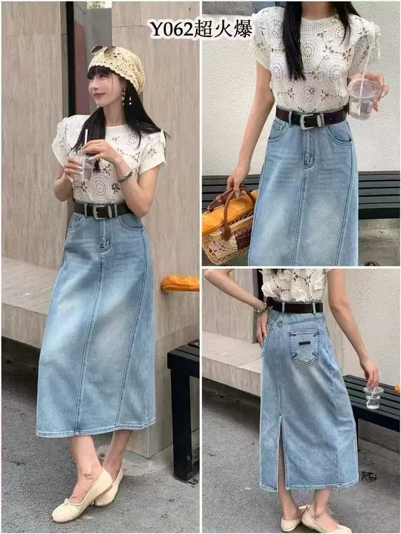 【宝贝家】062依云裳弹力牛仔裙