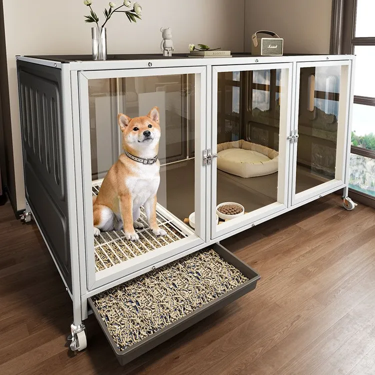 中型犬狗笼子小型犬一室一厅一卫狗窝带厕所分离别墅超大自由空间